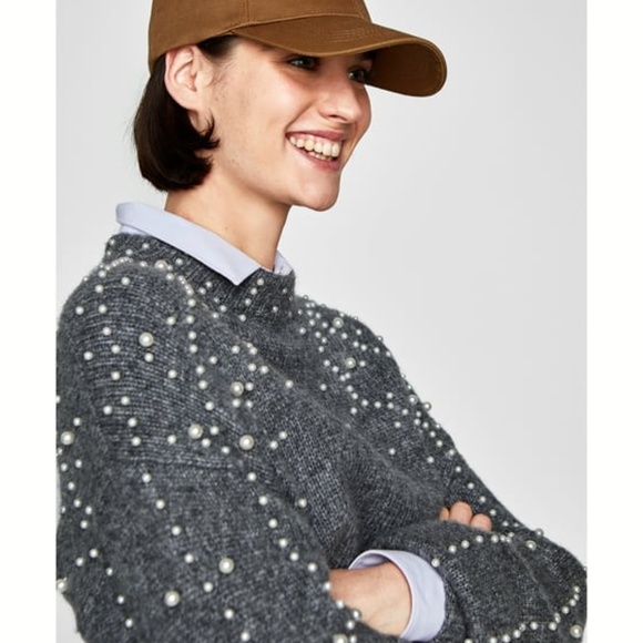 🍬HP🍬Zara cropped pearl sweater - Picture 12 of 13